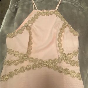 Lilly Pulitzer , size 4 light pink and gold dress